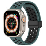 Bracelet de montre en silicone à boucle magnétique, pour Apple Watch Ultra 49mm, pour Apple Watch SE 2023 44mm, pour Apple Watch SE 2023 40mm