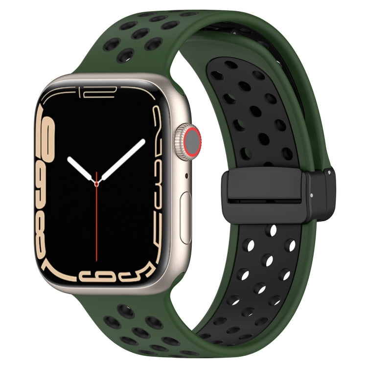 Bracelet de montre en silicone à boucle magnétique, Pour Apple Watch 6 44mm, Pour Apple Watch 5 44mm, Pour Apple Watch 5 40mm