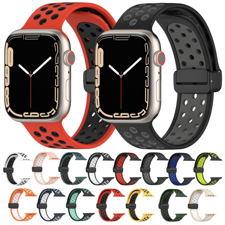 Bracelet de montre en silicone à boucle magnétique, Pour Apple Watch 6 44mm, Pour Apple Watch 5 44mm, Pour Apple Watch 5 40mm