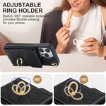 Étui de téléphone avec pochette pour cartes à texture losange et lanière longue, pour iPhone 14 Pro Max, pour iPhone 13 Pro Max, pour iPhone 13 Pro, pour iPhone 13, pour iPhone 12 / 12 Pro, pour iPhone 12 Pro Max