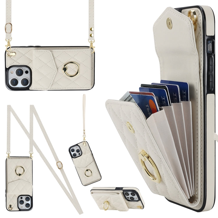 Étui de téléphone avec pochette pour cartes à texture losange et lanière longue, pour iPhone 14 Pro Max, pour iPhone 13 Pro Max, pour iPhone 13 Pro, pour iPhone 13, pour iPhone 12 / 12 Pro, pour iPhone 12 Pro Max