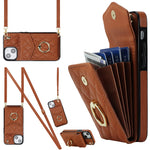 Étui de téléphone avec pochette pour cartes à texture losange et lanière longue, pour iPhone 14 Pro Max, pour iPhone 13 Pro Max, pour iPhone 13 Pro, pour iPhone 13, pour iPhone 12 / 12 Pro, pour iPhone 12 Pro Max