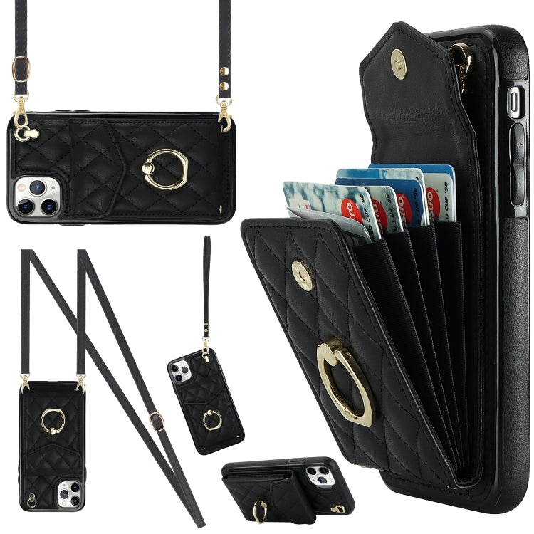 Coque de téléphone à texture losange avec lanière longue, pour iPhone 11 Pro Max, pour iPhone 11, pour iPhone 11 Pro, pour iPhone XR, pour iPhone XS Max