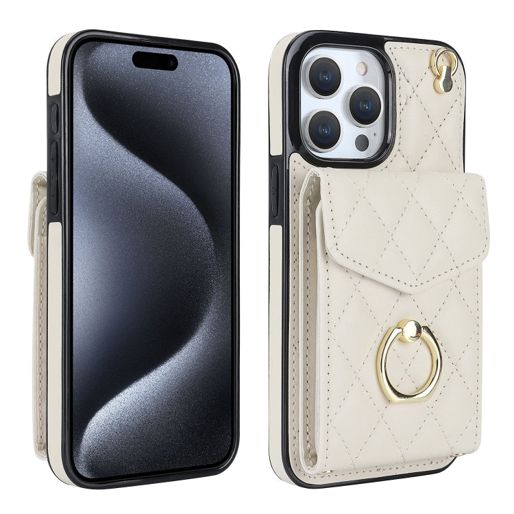 Étui de téléphone à motif losanges avec porte-cartes et longue lanière, pour iPhone 17e / 16e, pour iPhone 17 Pro Max, pour iPhone 17 Pro, pour iPhone 17, pour iPhone Air, pour iPhone 15 Pro Max