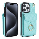 Étui de téléphone à motif losanges avec porte-cartes et longue lanière, pour iPhone 17e / 16e, pour iPhone 17 Pro Max, pour iPhone 17 Pro, pour iPhone 17, pour iPhone Air, pour iPhone 15 Pro Max