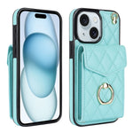 Étui de téléphone avec porte-cartes et texture losange avec longue lanière, Pour iPhone 15 Pro, Pour iPhone 15 Plus, Pour iPhone 15, Pour iPhone 14 Plus, Pour iPhone 14, Pour iPhone 14 Pro