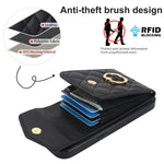 Étui de téléphone à motif losanges avec porte-cartes et longue lanière, pour iPhone 17e / 16e, pour iPhone 17 Pro Max, pour iPhone 17 Pro, pour iPhone 17, pour iPhone Air, pour iPhone 15 Pro Max