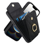 Étui de téléphone à motif losanges avec porte-cartes et longue lanière, pour iPhone 17e / 16e, pour iPhone 17 Pro Max, pour iPhone 17 Pro, pour iPhone 17, pour iPhone Air, pour iPhone 15 Pro Max