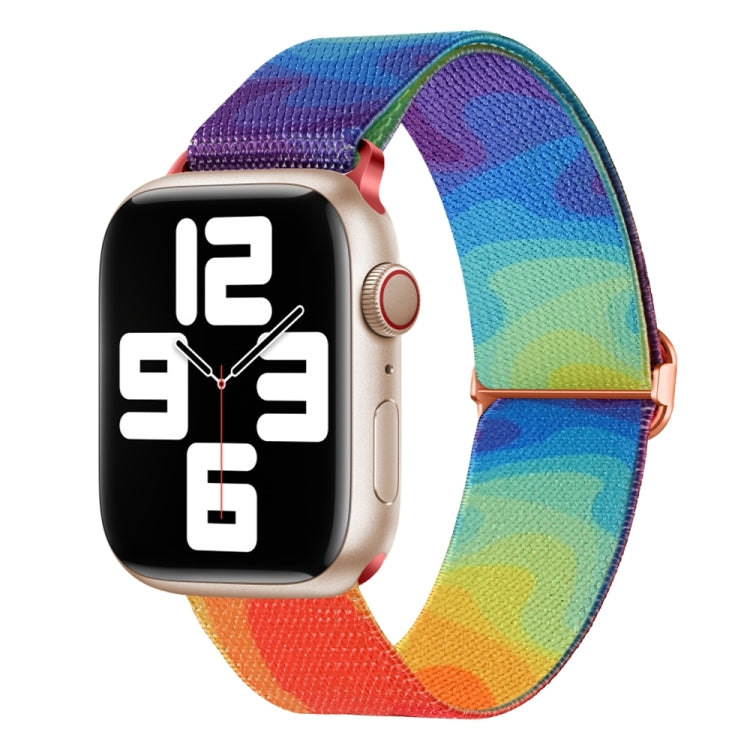 Bracelet de montre de remplacement en nylon à motif peint, pour Apple Watch SE 2023 44mm, pour Apple Watch Ultra 49mm, pour Apple Watch SE 2023 40mm, pour Apple Watch 8 41mm, pour Apple Watch 8 45mm, pour Apple Watch Ultra 2 49mm