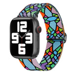 Bracelet de montre de remplacement en nylon à motif peint, pour Apple Watch SE 2023 44mm, pour Apple Watch Ultra 49mm, pour Apple Watch SE 2023 40mm, pour Apple Watch 8 41mm, pour Apple Watch 8 45mm, pour Apple Watch Ultra 2 49mm