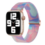 Bracelet de montre de remplacement en nylon à motif peint, pour Apple Watch SE 2023 44mm, pour Apple Watch Ultra 49mm, pour Apple Watch SE 2023 40mm, pour Apple Watch 8 41mm, pour Apple Watch 8 45mm, pour Apple Watch Ultra 2 49mm