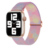 Bracelet de montre de remplacement en nylon à motif peint, pour Apple Watch SE 2023 44mm, pour Apple Watch Ultra 49mm, pour Apple Watch SE 2023 40mm, pour Apple Watch 8 41mm, pour Apple Watch 8 45mm, pour Apple Watch Ultra 2 49mm