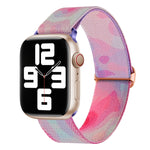 Bracelet de montre de remplacement en nylon à motif peint, pour Apple Watch SE 2023 44mm, pour Apple Watch Ultra 49mm, pour Apple Watch SE 2023 40mm, pour Apple Watch 8 41mm, pour Apple Watch 8 45mm, pour Apple Watch Ultra 2 49mm