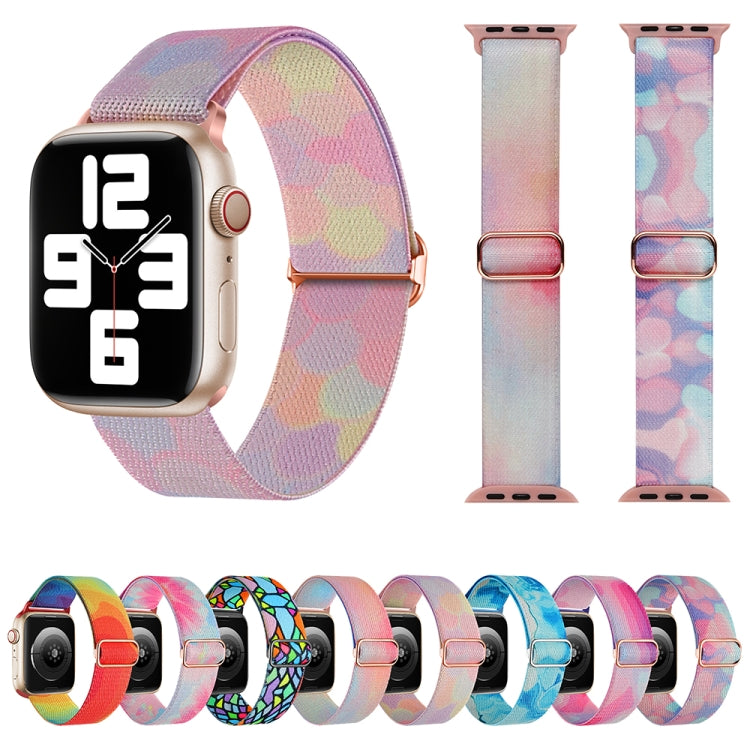Bracelet de montre de remplacement en nylon à motif peint, pour Apple Watch SE 2023 44mm, pour Apple Watch Ultra 49mm, pour Apple Watch SE 2023 40mm, pour Apple Watch 8 41mm, pour Apple Watch 8 45mm, pour Apple Watch Ultra 2 49mm