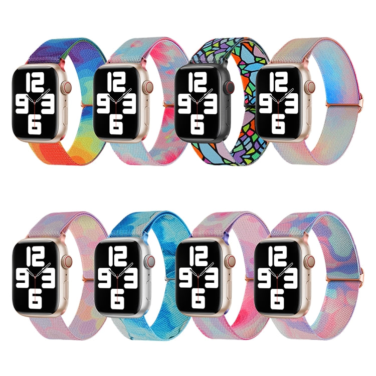 Painted Pattern Nylon Replacement Watch Band, For Apple Watch 42mm, For Apple Watch 38mm