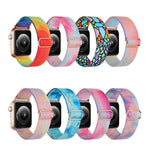 Bracelet de montre de remplacement en nylon à motif peint, pour Apple Watch SE 2023 44mm, pour Apple Watch Ultra 49mm, pour Apple Watch SE 2023 40mm, pour Apple Watch 8 41mm, pour Apple Watch 8 45mm, pour Apple Watch Ultra 2 49mm