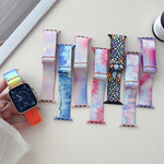Bracelet de montre de remplacement en nylon à motif peint, pour Apple Watch SE 2023 44mm, pour Apple Watch Ultra 49mm, pour Apple Watch SE 2023 40mm, pour Apple Watch 8 41mm, pour Apple Watch 8 45mm, pour Apple Watch Ultra 2 49mm