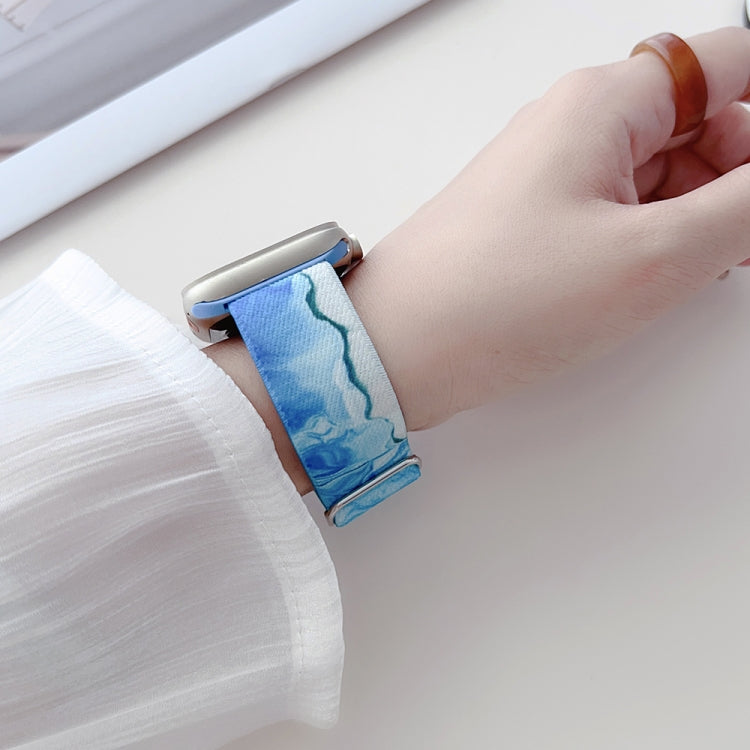 Bracelet de montre de remplacement en nylon à motif peint, pour Apple Watch SE 2023 44mm, pour Apple Watch Ultra 49mm, pour Apple Watch SE 2023 40mm, pour Apple Watch 8 41mm, pour Apple Watch 8 45mm, pour Apple Watch Ultra 2 49mm