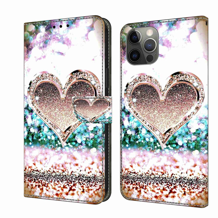 Crystal 3D Shockproof Protective Leather Phone Case, For iPhone 12 mini / 13 mini, For iPhone 12 / 12 Pro