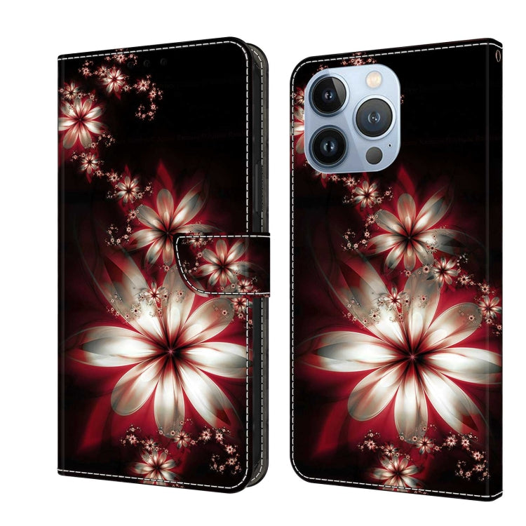 Crystal 3D Shockproof Protective Leather Phone Case, For iPhone 14 Pro Max, For iPhone 15