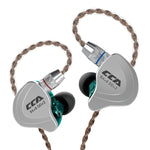 Écouteurs intra-auriculaires hybrides dix unités avec fil, sans micro, prise jack 3,5 mm plaquée or CCA CCA-C10