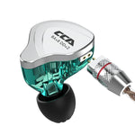 Écouteurs intra-auriculaires hybrides dix unités avec fil, sans micro, prise jack 3,5 mm plaquée or CCA CCA-C10