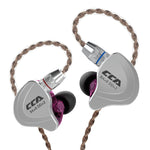 Écouteurs intra-auriculaires hybrides dix unités avec fil, sans micro, prise jack 3,5 mm plaquée or CCA CCA-C10