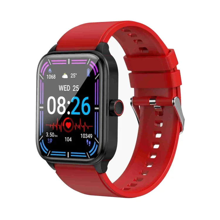 Montre intelligente ET540 avec bracelet en silicone étanche IP67 de 1,91 pouces, prend en charge l'ECG / la mesure non invasive de la glycémie, ET540 (bleu), ET540 (rouge)