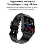 Montre intelligente ET540 avec bracelet en silicone étanche IP67 de 1,91 pouces, prend en charge l'ECG / la mesure non invasive de la glycémie, ET540 (bleu), ET540 (rouge)