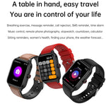 Montre intelligente ET540 avec bracelet en silicone étanche IP67 de 1,91 pouces, prend en charge l'ECG / la mesure non invasive de la glycémie, ET540 (bleu), ET540 (rouge)