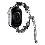 Bracelet de montre en métal avec perles, pour Apple Watch SE 2023 44 mm, pour Apple Watch Ultra 49 mm, pour Apple Watch 8 41 mm, pour Apple Watch SE 2023 40 mm, pour Apple Watch Ultra 2 49 mm, pour Apple Watch 8 45 mm, pour Apple Watch SE 2022 40 mm...