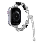 Bracelet de montre en métal avec perles, pour Apple Watch SE 2023 44 mm, pour Apple Watch Ultra 49 mm, pour Apple Watch 8 41 mm, pour Apple Watch SE 2023 40 mm, pour Apple Watch Ultra 2 49 mm, pour Apple Watch 8 45 mm, pour Apple Watch SE 2022 40 mm...