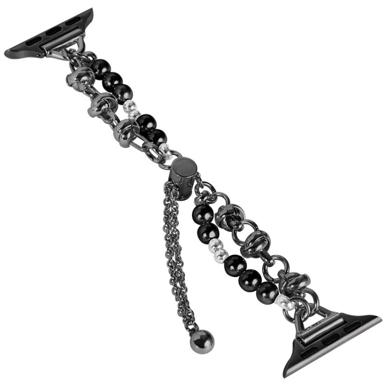 Bracelet en perles avec bracelet métallique pour montre, pour Apple Watch 42mm, pour Apple Watch 38mm