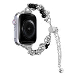 Bracelet de montre en métal avec perles, pour Apple Watch SE 2023 44 mm, pour Apple Watch Ultra 49 mm, pour Apple Watch 8 41 mm, pour Apple Watch SE 2023 40 mm, pour Apple Watch Ultra 2 49 mm, pour Apple Watch 8 45 mm, pour Apple Watch SE 2022 40 mm...