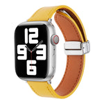 Bracelet de montre en cuir avec boucle magnétique, pour Apple Watch Series 6 40mm, pour Apple Watch Series 6 44mm, pour Apple Watch Series 5 44mm, pour Apple Watch Series 5 40mm, pour Apple Watch Series 4 44mm, pour Apple Watch 42mm