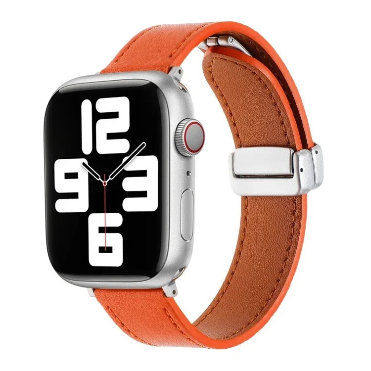 Bracelet de montre en cuir avec boucle magnétique et toucher doux, pour Apple Watch Serie 4 40mm, pour Apple Watch 38mm, pour Apple Watch Serie 3 38mm, pour Apple Watch Serie 3 42mm, pour Apple Watch Serie 2 42mm, pour Apple Watch Serie 2 38mm