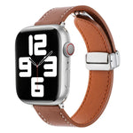 Bracelet de montre en cuir avec boucle magnétique et toucher doux, pour Apple Watch Serie 4 40mm, pour Apple Watch 38mm, pour Apple Watch Serie 3 38mm, pour Apple Watch Serie 3 42mm, pour Apple Watch Serie 2 42mm, pour Apple Watch Serie 2 38mm