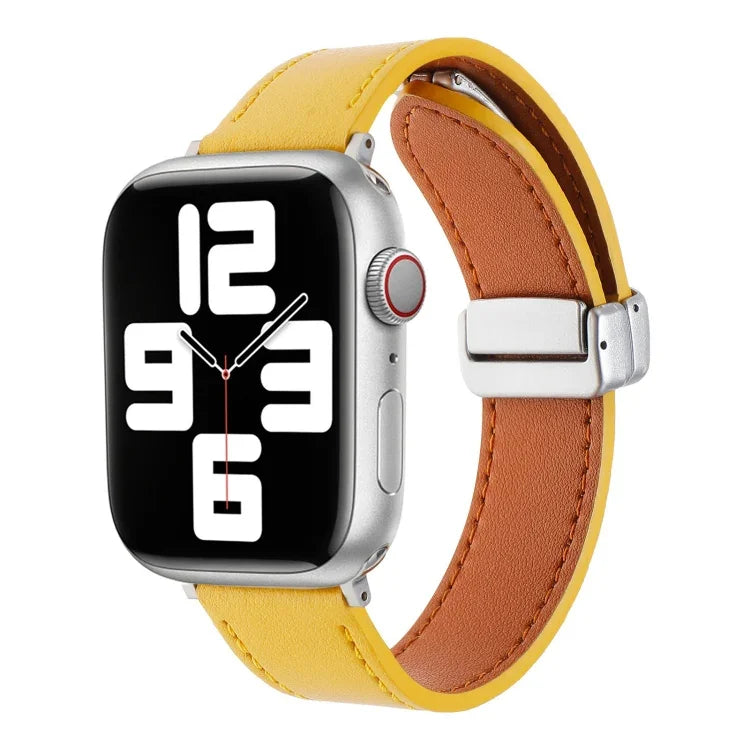 Bracelet de montre en cuir avec boucle magnétique et toucher doux, pour Apple Watch Serie 4 40mm, pour Apple Watch 38mm, pour Apple Watch Serie 3 38mm, pour Apple Watch Serie 3 42mm, pour Apple Watch Serie 2 42mm, pour Apple Watch Serie 2 38mm