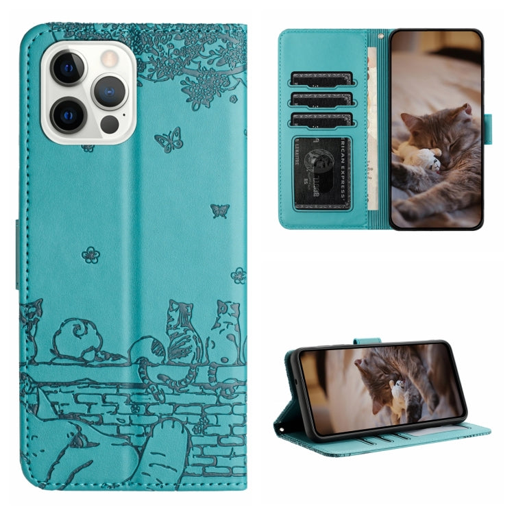 Étui de téléphone en cuir avec motif chat en relief et cordon, pour iPhone 16e / 17e, pour iPhone 17 Pro Max, pour iPhone 17 Pro, pour iPhone 17, pour iPhone Air, pour iPhone 16 Pro Max, pour iPhone 16 Pro, pour iPhone 16 Plus, pour iPhone 16