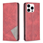 Coque de téléphone magnétique en cuir texturé losange, pour iPhone 17 Pro Max, pour iPhone 17 Pro, pour iPhone 17, pour iPhone Air, pour iPhone 16 Pro Max, pour iPhone 16 Pro, pour iPhone 16 Plus, pour iPhone 16