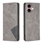 Coque de téléphone magnétique en cuir texturé losange, pour iPhone 17 Pro Max, pour iPhone 17 Pro, pour iPhone 17, pour iPhone Air, pour iPhone 16 Pro Max, pour iPhone 16 Pro, pour iPhone 16 Plus, pour iPhone 16