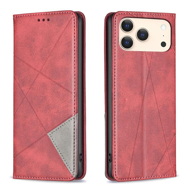 Coque de téléphone magnétique en cuir texturé losange, pour iPhone 17 Pro Max, pour iPhone 17 Pro, pour iPhone 17, pour iPhone Air, pour iPhone 16 Pro Max, pour iPhone 16 Pro, pour iPhone 16 Plus, pour iPhone 16