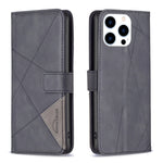 Étui de téléphone en cuir texturé losange avec boucle magnétique, Pour iPhone 17 Pro Max, Pour iPhone 17 Pro, Pour iPhone 17, Pour iPhone Air, Pour iPhone 16 Pro Max, Pour iPhone 16 Pro, Pour iPhone 16 Plus, Pour iPhone 16