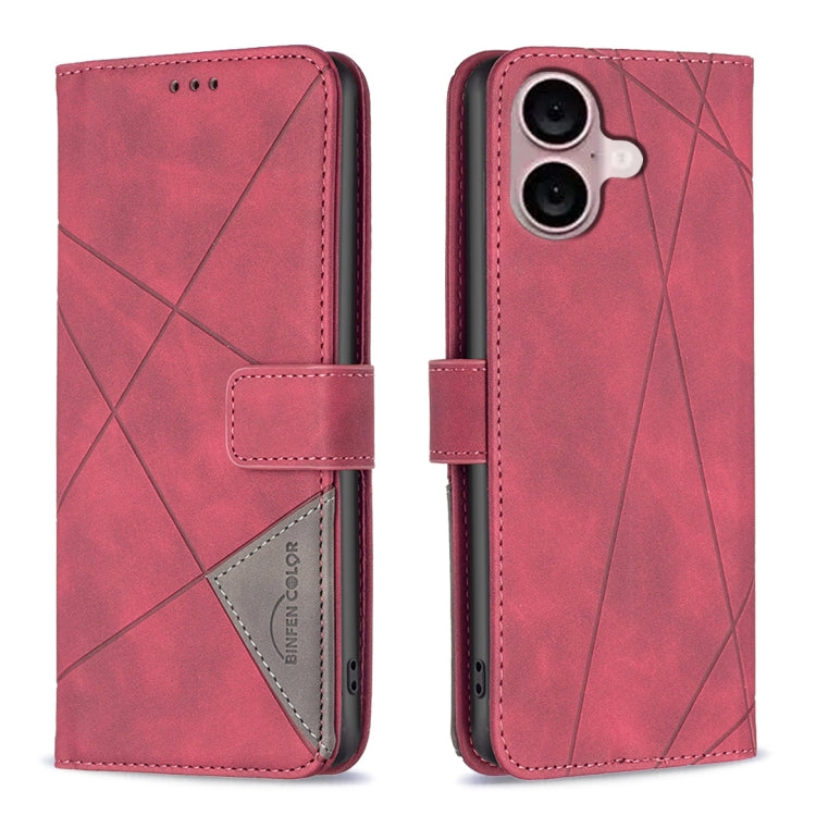 Étui de téléphone en cuir texturé losange avec boucle magnétique, Pour iPhone 17 Pro Max, Pour iPhone 17 Pro, Pour iPhone 17, Pour iPhone Air, Pour iPhone 16 Pro Max, Pour iPhone 16 Pro, Pour iPhone 16 Plus, Pour iPhone 16