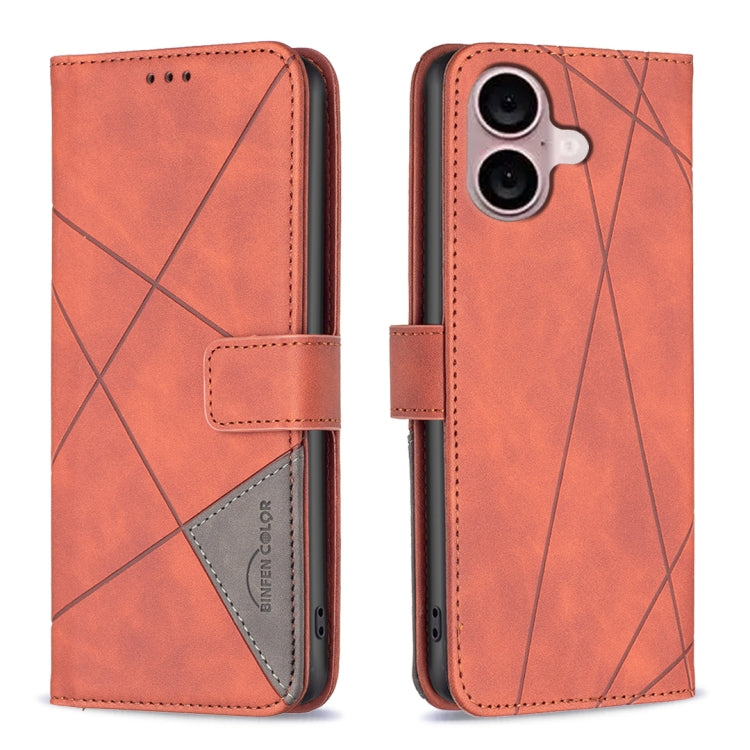 Étui de téléphone en cuir texturé losange avec boucle magnétique, Pour iPhone 17 Pro Max, Pour iPhone 17 Pro, Pour iPhone 17, Pour iPhone Air, Pour iPhone 16 Pro Max, Pour iPhone 16 Pro, Pour iPhone 16 Plus, Pour iPhone 16