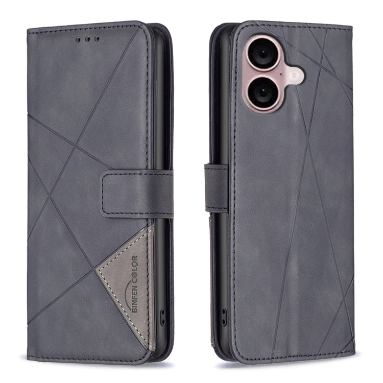 Étui de téléphone en cuir texturé losange avec boucle magnétique, Pour iPhone 17 Pro Max, Pour iPhone 17 Pro, Pour iPhone 17, Pour iPhone Air, Pour iPhone 16 Pro Max, Pour iPhone 16 Pro, Pour iPhone 16 Plus, Pour iPhone 16
