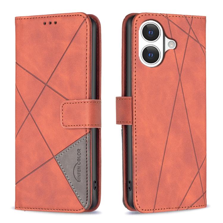 Étui de téléphone en cuir texturé losange avec boucle magnétique, Pour iPhone 17 Pro Max, Pour iPhone 17 Pro, Pour iPhone 17, Pour iPhone Air, Pour iPhone 16 Pro Max, Pour iPhone 16 Pro, Pour iPhone 16 Plus, Pour iPhone 16