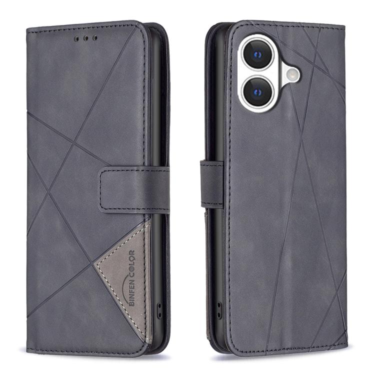 Étui de téléphone en cuir texturé losange avec boucle magnétique, Pour iPhone 17 Pro Max, Pour iPhone 17 Pro, Pour iPhone 17, Pour iPhone Air, Pour iPhone 16 Pro Max, Pour iPhone 16 Pro, Pour iPhone 16 Plus, Pour iPhone 16