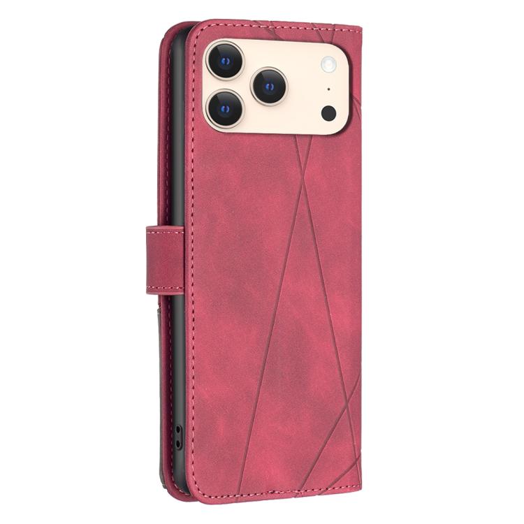 Étui de téléphone en cuir texturé losange avec boucle magnétique, Pour iPhone 17 Pro Max, Pour iPhone 17 Pro, Pour iPhone 17, Pour iPhone Air, Pour iPhone 16 Pro Max, Pour iPhone 16 Pro, Pour iPhone 16 Plus, Pour iPhone 16