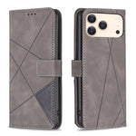 Étui de téléphone en cuir texturé losange avec boucle magnétique, Pour iPhone 17 Pro Max, Pour iPhone 17 Pro, Pour iPhone 17, Pour iPhone Air, Pour iPhone 16 Pro Max, Pour iPhone 16 Pro, Pour iPhone 16 Plus, Pour iPhone 16